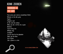 Konk ZOoben - DRunkard at the Gate - CD Back Cover